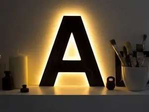 Объемные буквы с контражурной подсветкой